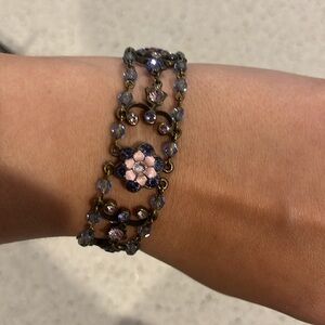 Vintage Purple Beaded Bracelet